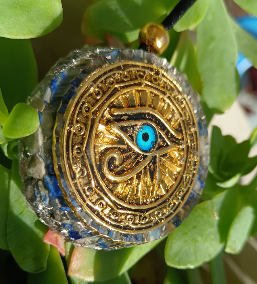 Colgante de Orgonita Ojo de Horus y Lapislázuli