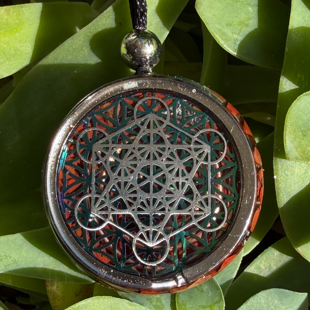 Cubo de Metatrón  con Jaspe Rojo