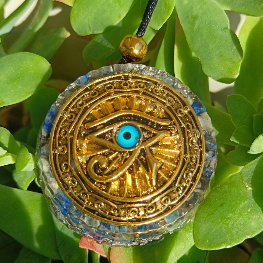 Colgante de Orgonita Ojo de Horus y Lapislázuli